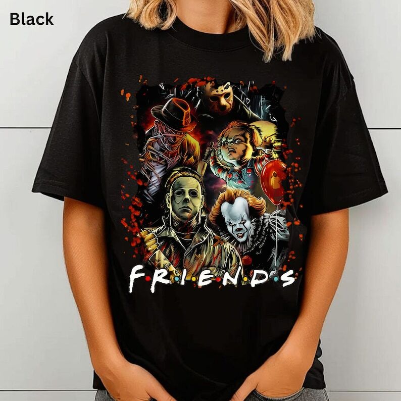 Halloween Friends Horror Characters Unisex Shirt Size S - 5XL