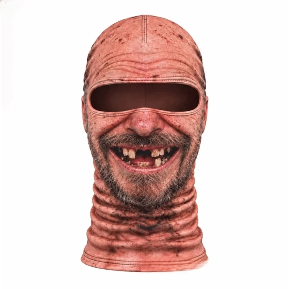 Funny Old Man Face Balaclava 3D Print Ski Mask Novelty Prank Gift