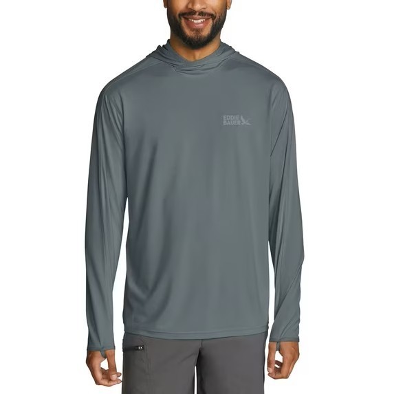 Eddie Bauer Men’s UPF 50+ Performance Hoodie - Lightweight Regular Fit - Moistur