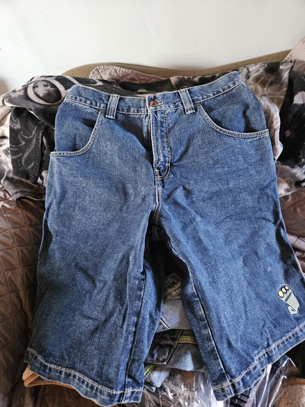 JNCO PIPES Classics Darkstone 34 Waist Shorts