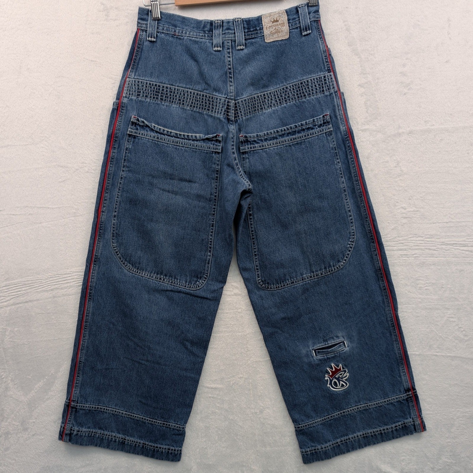 VTG JNCO Jeans Men\'s 31x30 Blue Skater Streetwear Wide Leg 26\