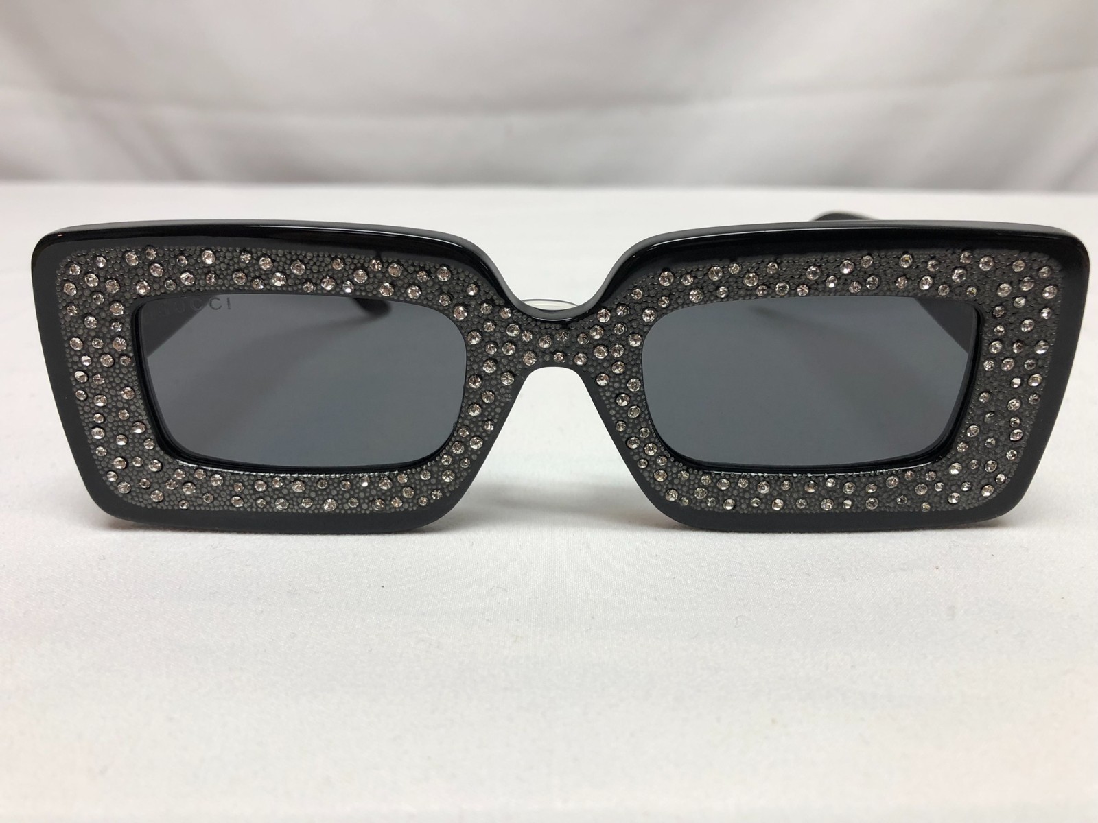 Authentic New GUCCI Women Sunglasses HOLLYWOOD FOREVER GG0974S  Black/Crystals