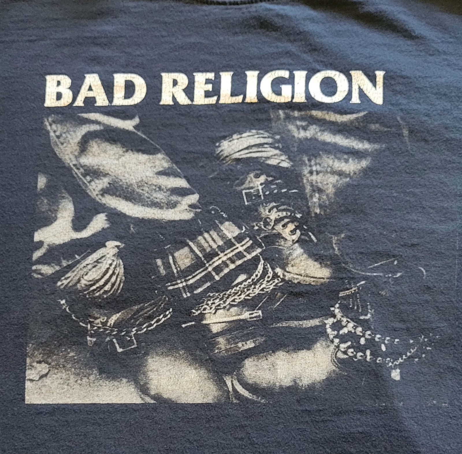 Vintage Bad Religion 80-85 Punk Rock XL Black T-shirt Lightly Distressed Anvil