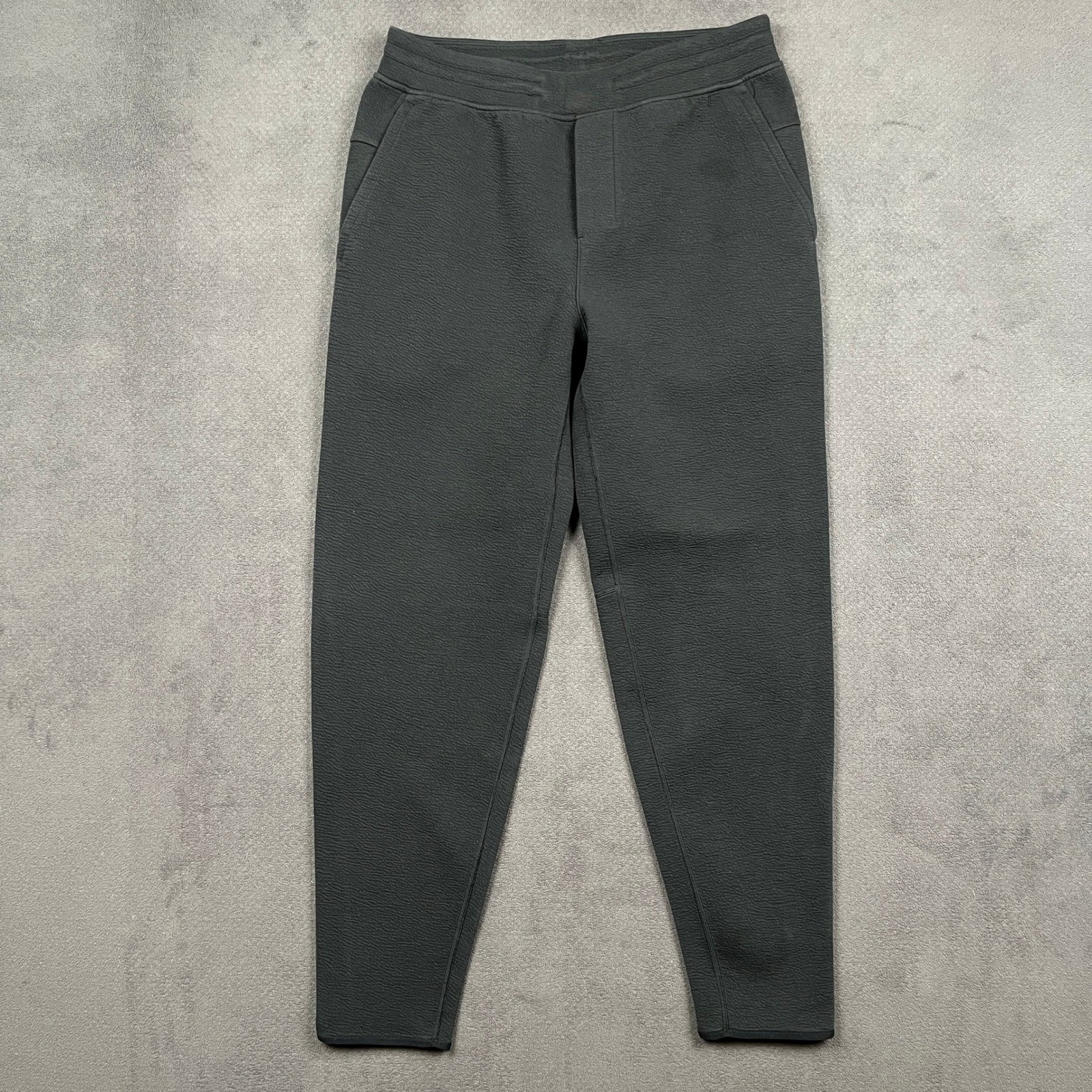 Lululemon At Ease Joggers Mens Medium Black Textured Fleece Sweatpants LM5AV3S