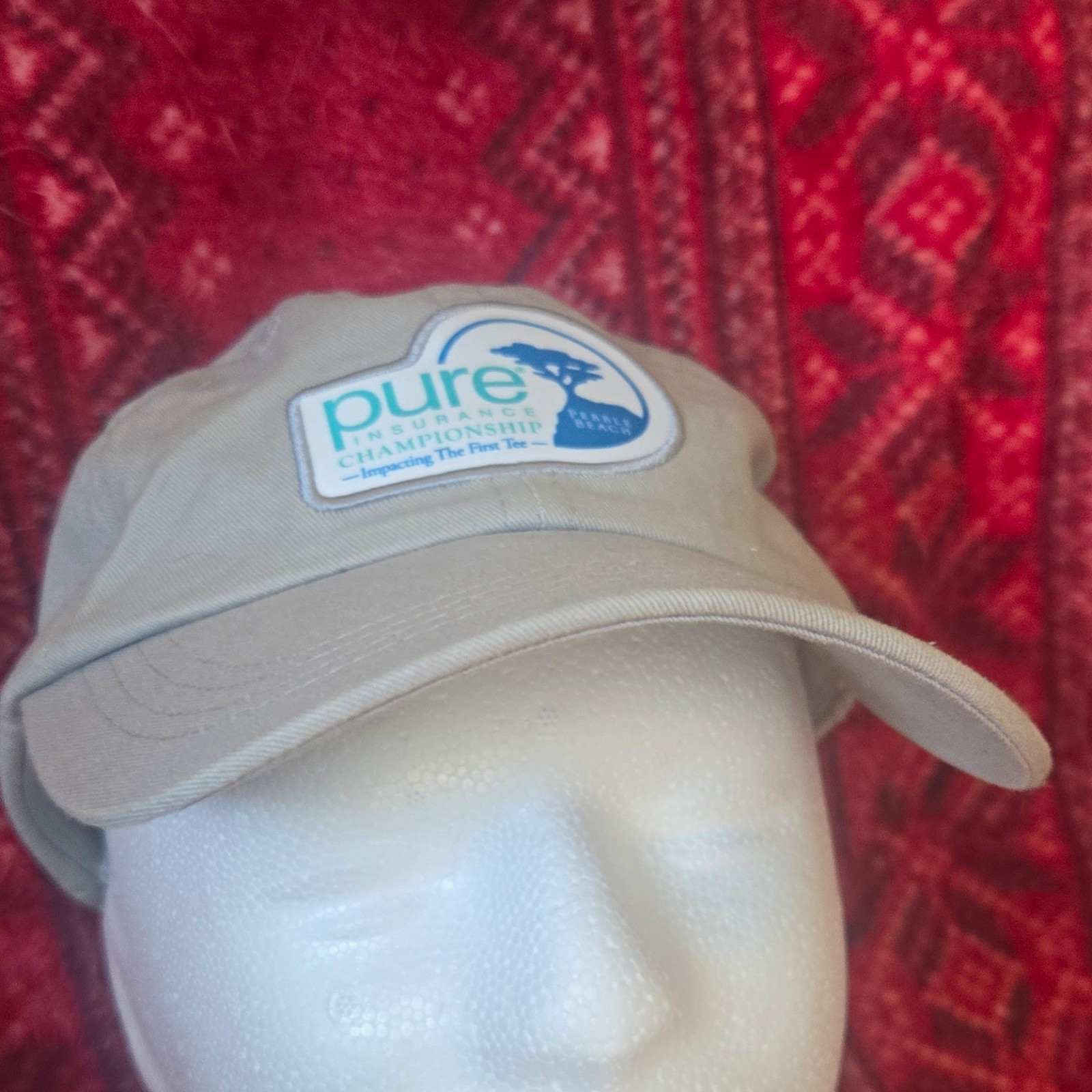 American Dry Goods Beige Cotton Twill Baseball Cap, Adjustable, One Size