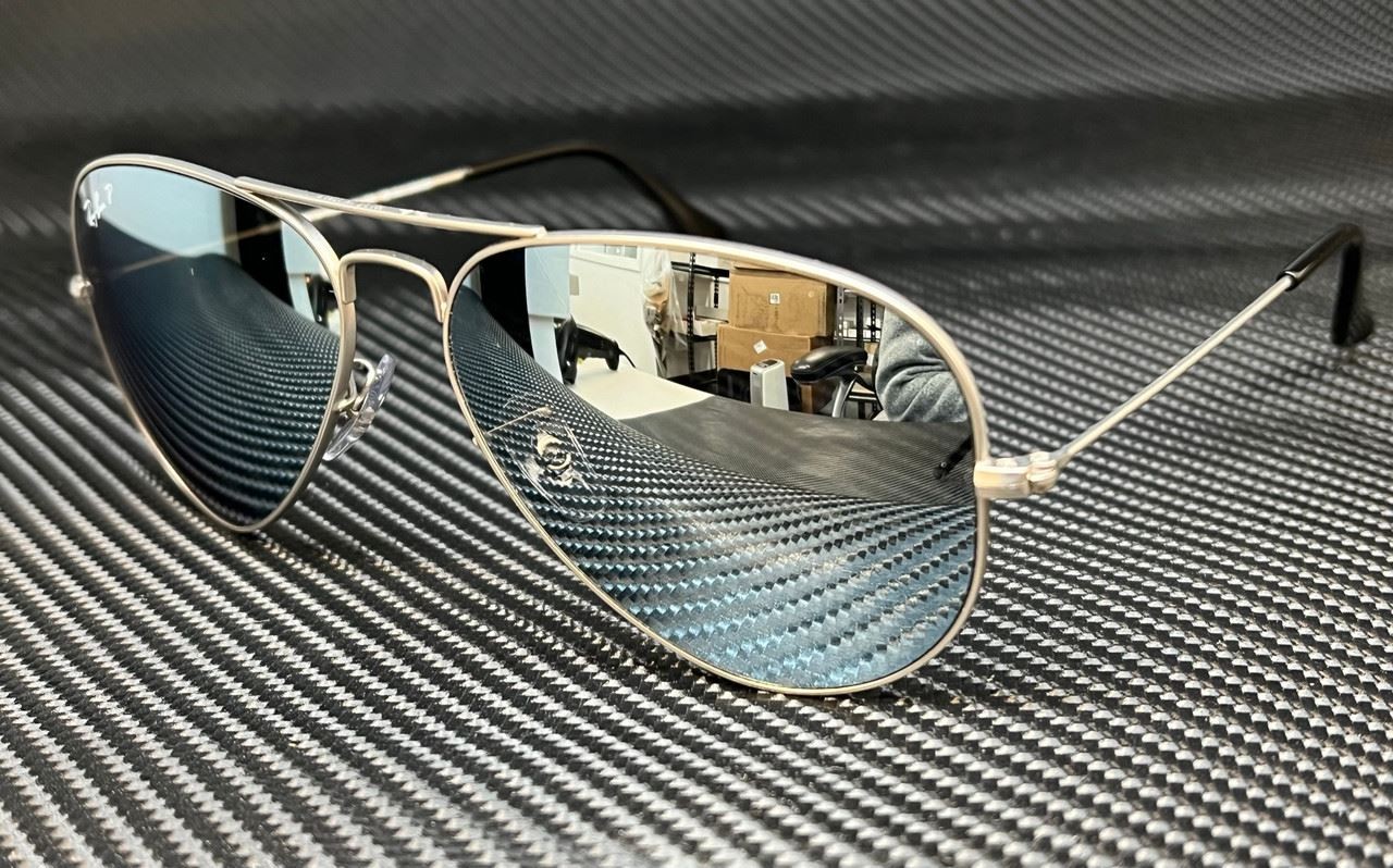 RAY BAN RB3025 019 W3 Silver Aviator 58 mm Unisex Polarized Sunglasses