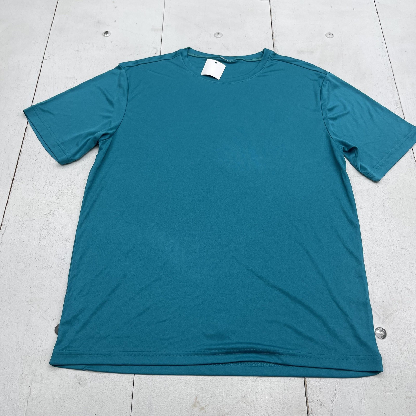 Clothe Co. Shirt Mens Large Blue Short Sleeve Performance Athletic Tee Polyester