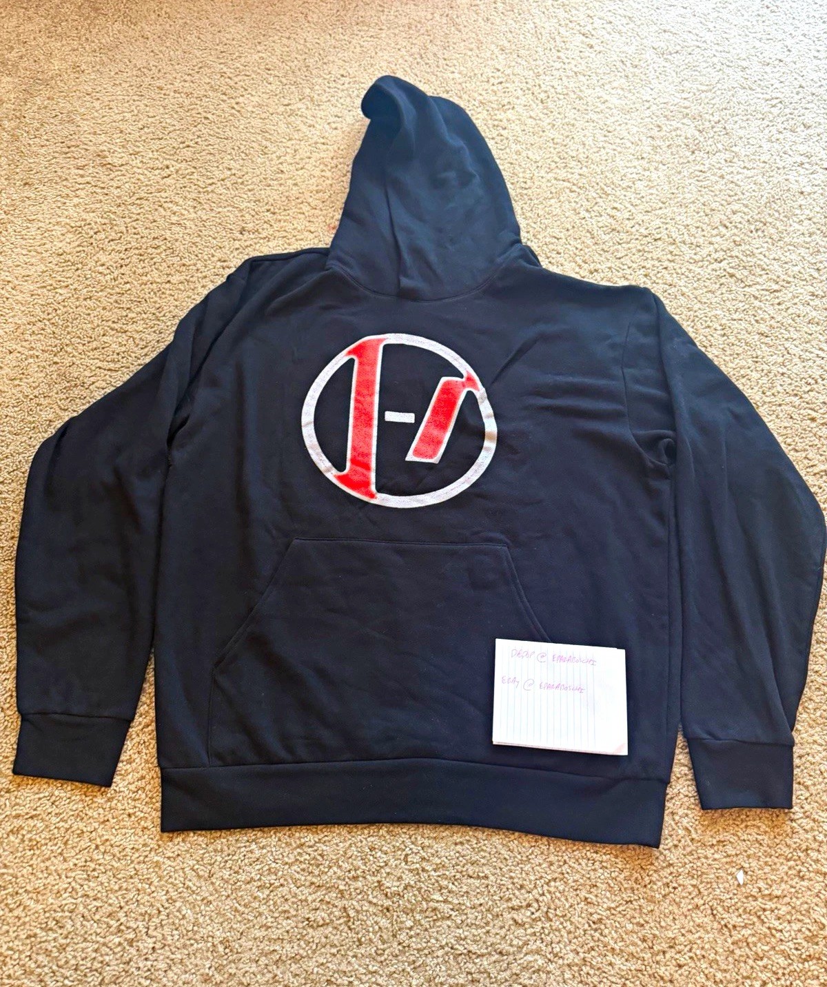 Twenty One Pilots Ohio Stadium OSU black hoodie Size Large Official Merch