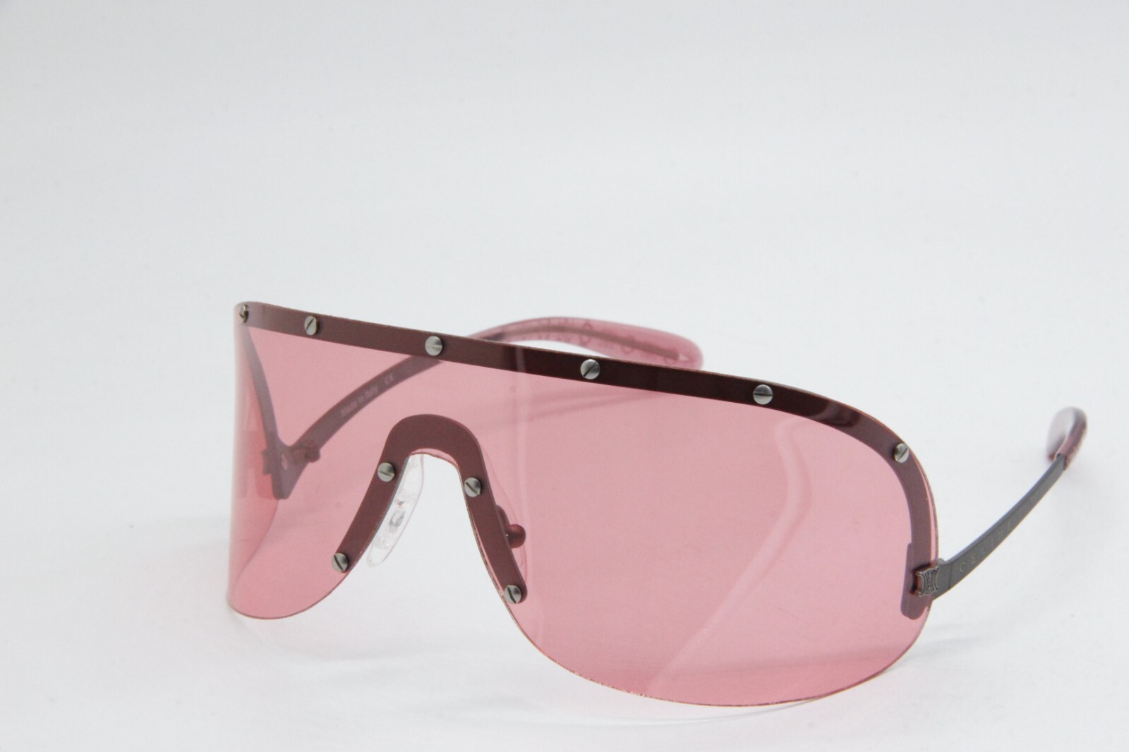NEW CELINE SC1001 COL. 627Y VINTAGE SHIELD PINK AUTHENTIC SUNGLASSES 185-105 K1