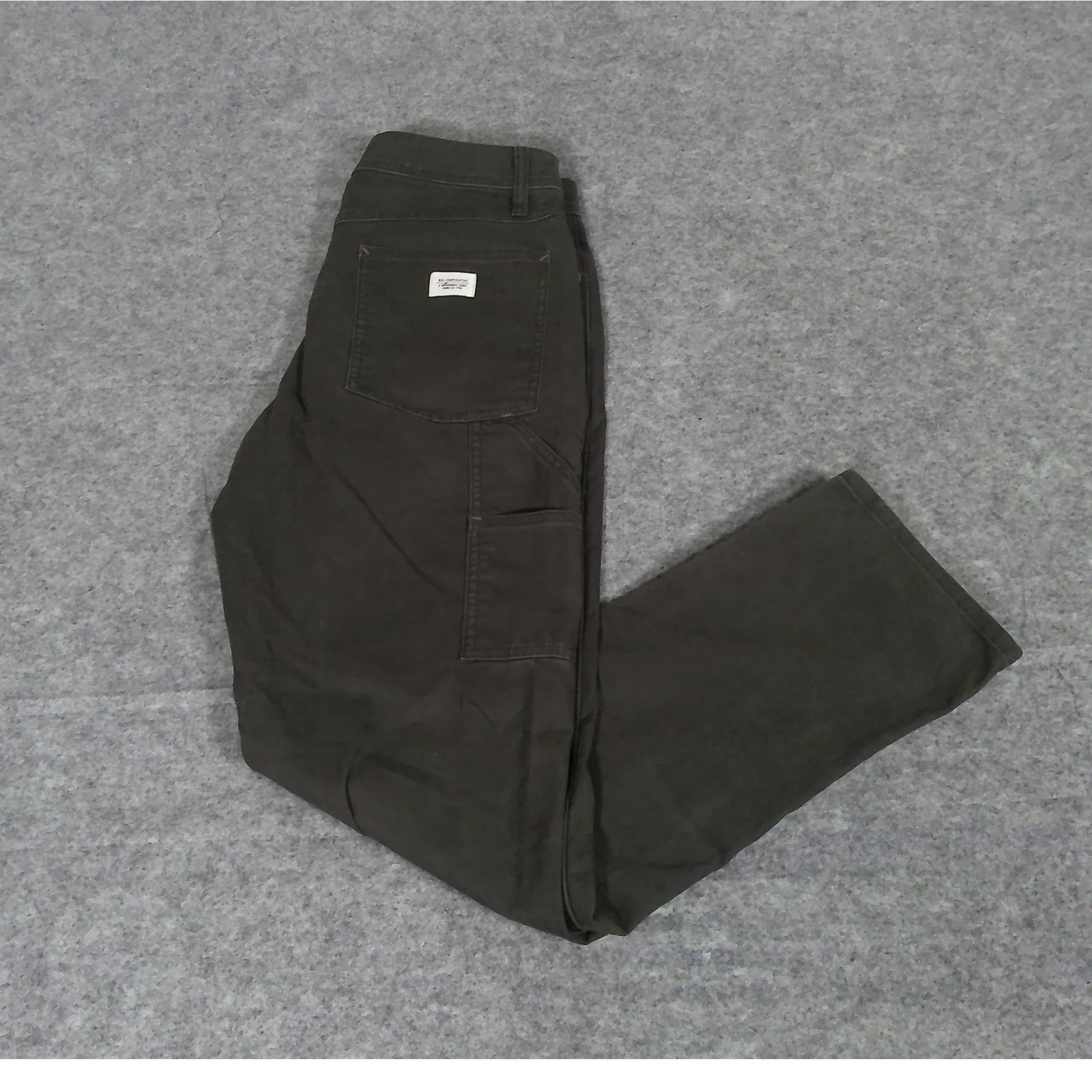REI Co-op Mens Double Knee Work Pants Dark Olive Green 32x32 Utility Canvas