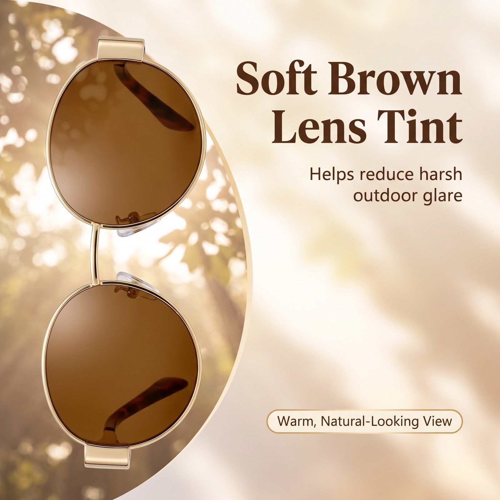 Retro Oval Sunglasses UV380 Lightweight Shades Men Women Hiking Beach Commuting