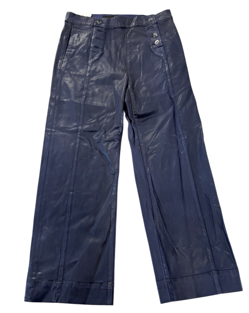 NEW Joe\'s Jeans Womens The Savannah Wide Leg Coated Crop Jeans Blue Size 32 NWT