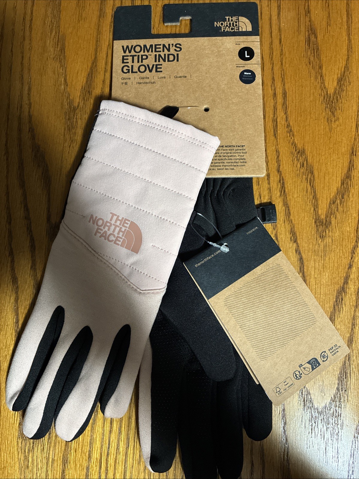 THE NORTH FACE Women\'s Etip Indi Pink Moss  Gloves - Large NWT