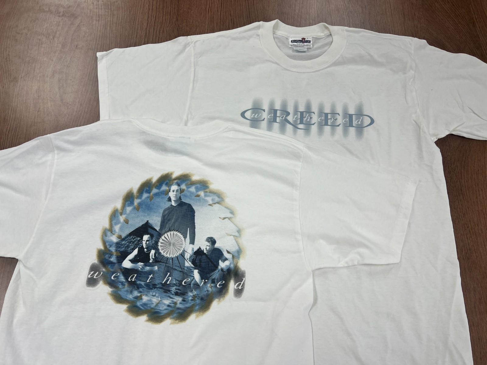 VINTAGE CREED WEATHERED T SHIRT L Y2K ROCK TEE NOS TOUR ALBUM DEADSTOCK