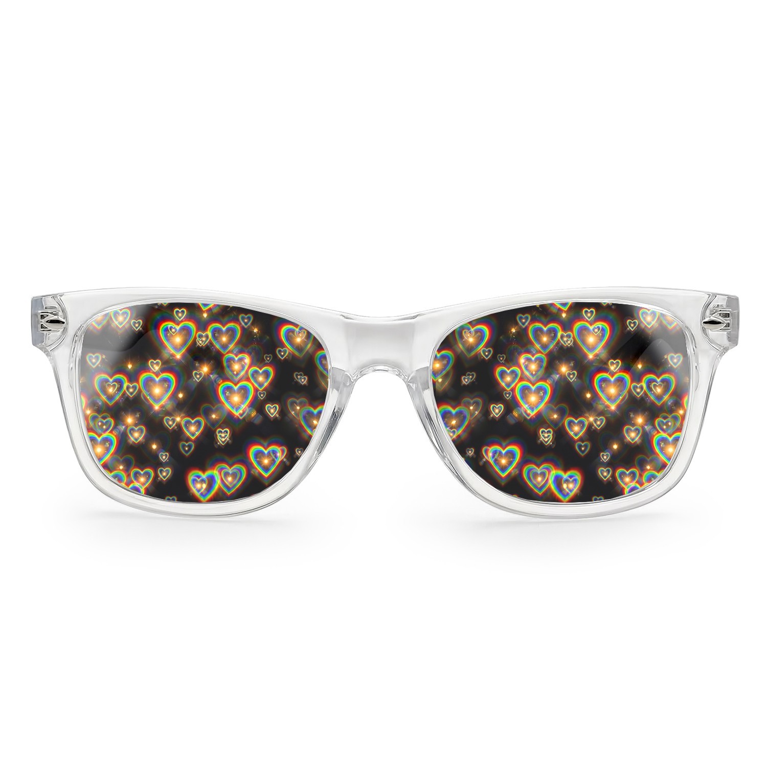 GloFX Heart Effect Diffraction Glasses – Clear