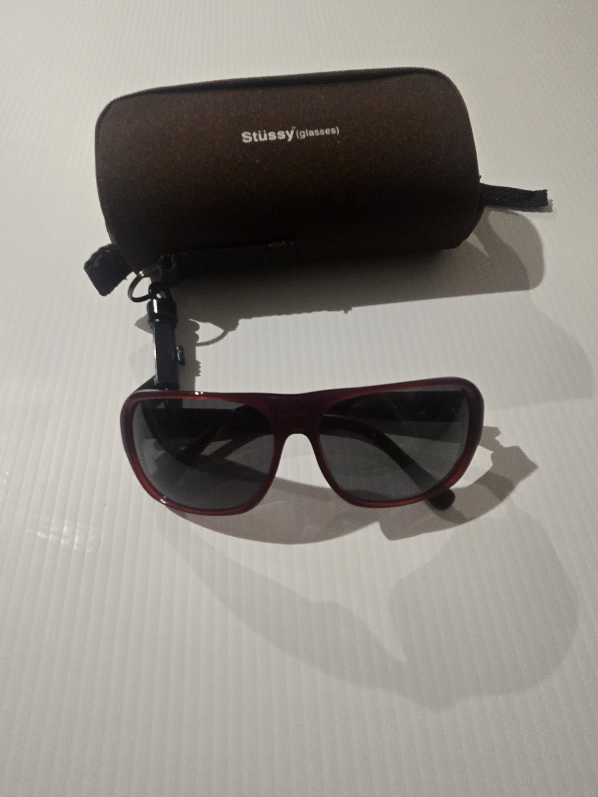 Deadstock Vintage 90s/Y2K Stüssy Eyegear Oliver red- NWT with OG case 040068