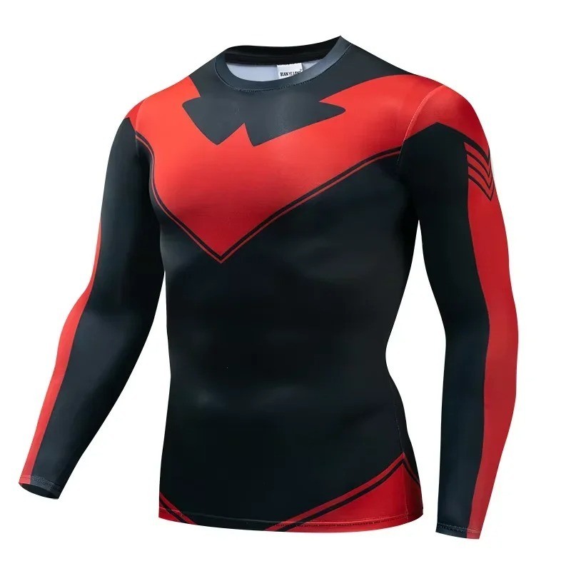 Nightwing Dick Grayson Compression Long-Sleeve Shirt from Teen Titans, Batman US