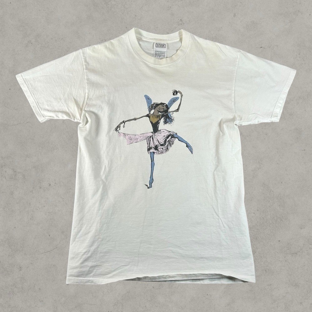 Vintage Alice In Chains Shirt Mens Large White 90s Ballerina 1996 Nice Man Band