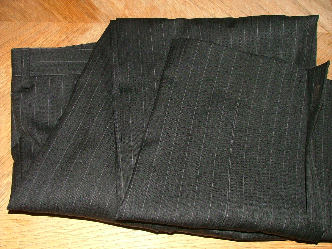 NEW WT AXCESS CLAIBORNE DRESS PANTS SIZE 36 X 30 WOOL BLACK GRAY STRIPED #190