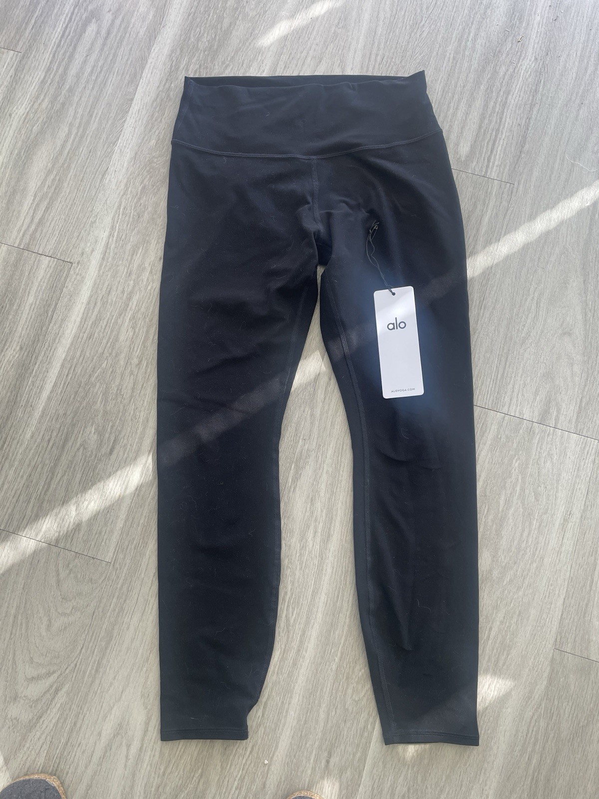 Alo Yoga Alosoft High-Waist 7/8 Highlight Legging Black Size MEDIUM Fabulous