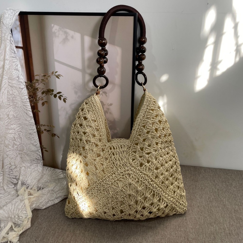 FAXHION New Women\'s Fashionable Woven Solid Color Contrasting Shoulder Bag