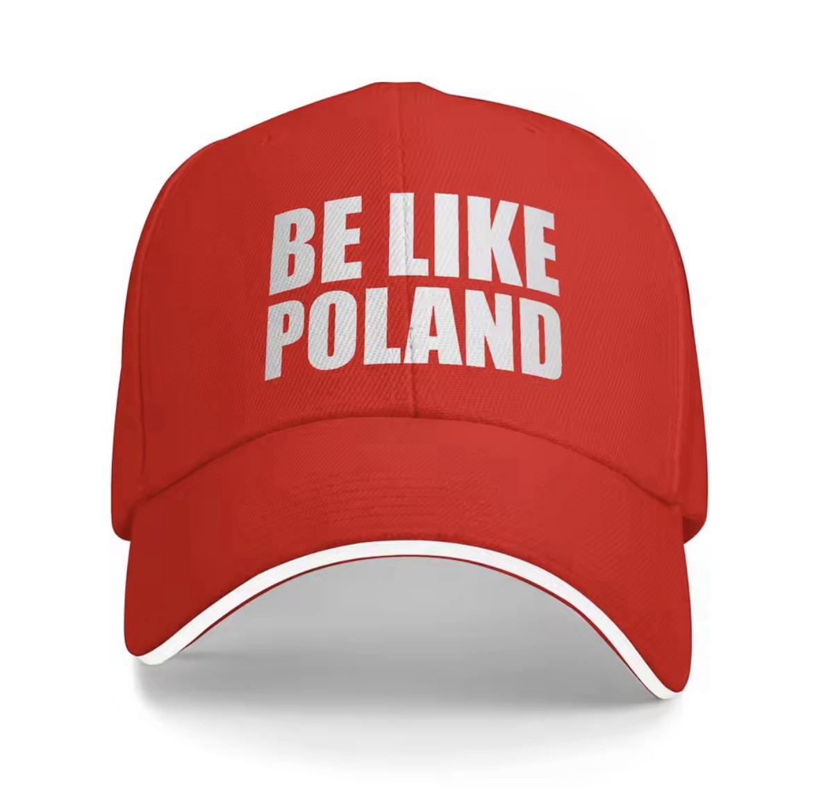 Be Like Poland  Hat Red Adjustable Size