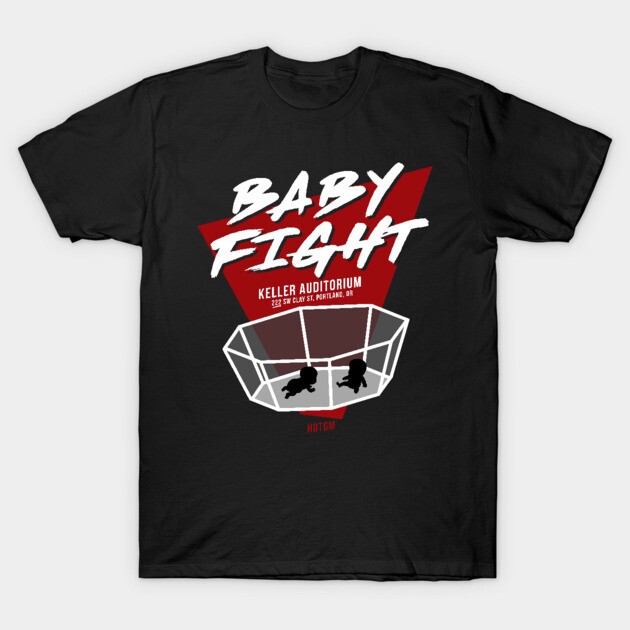 Baby Fight Funny Meme Retro Cotton Graphic T-shirt