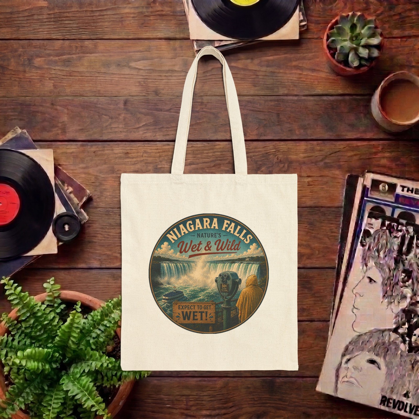 Niagara Tote bag - Nature handbag - Landscape purse niagara falls print usa