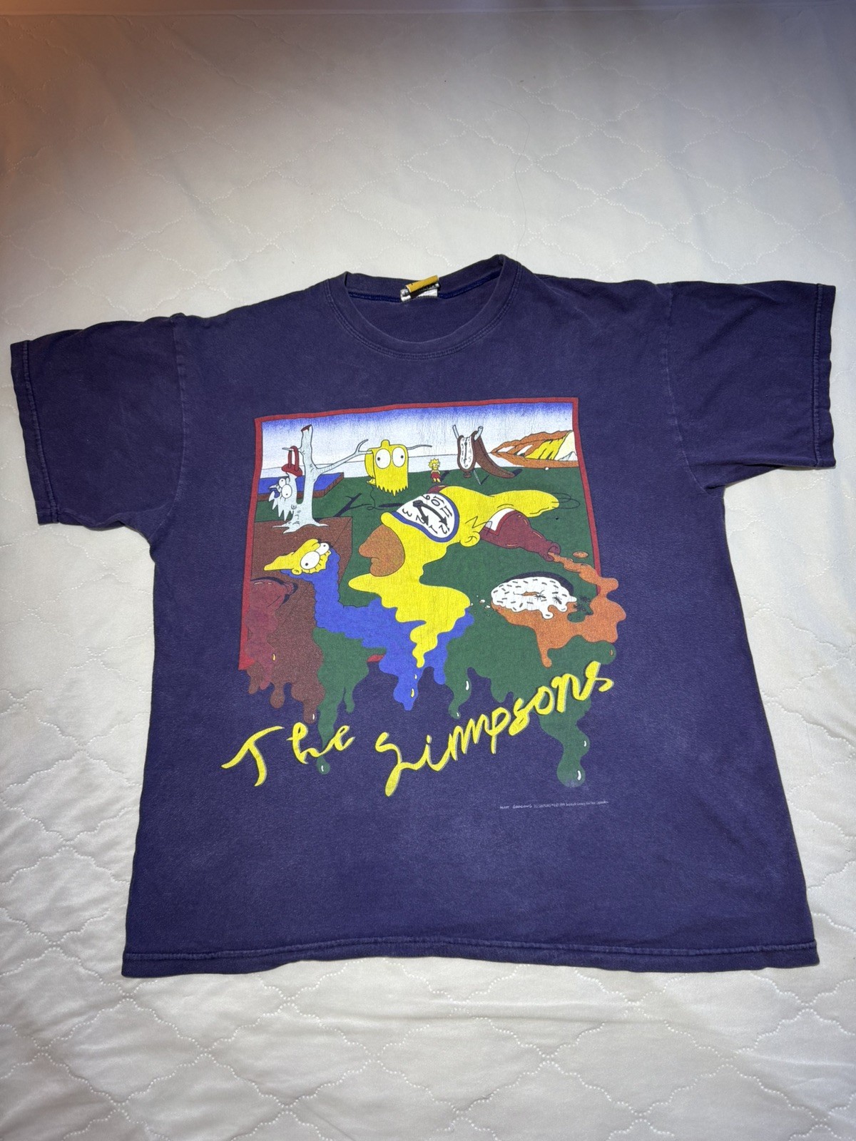 1999 Simpsons Salvador Dali T-Shirt  Very Rare Mens Vintage Size XL