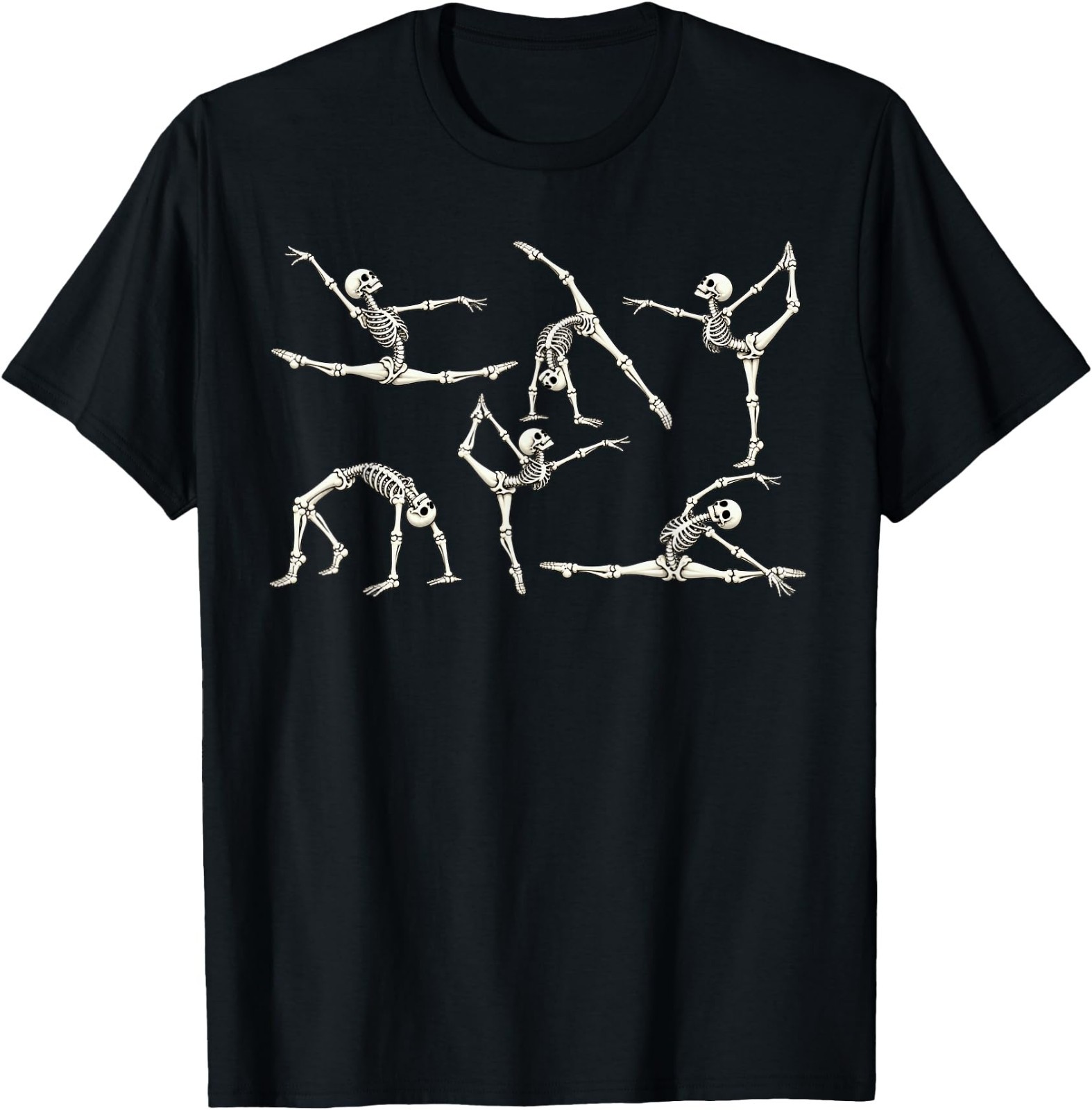 Funny Skeleton Gymnastics Halloween Gymnast Gymnastics Lover T-Shirt
