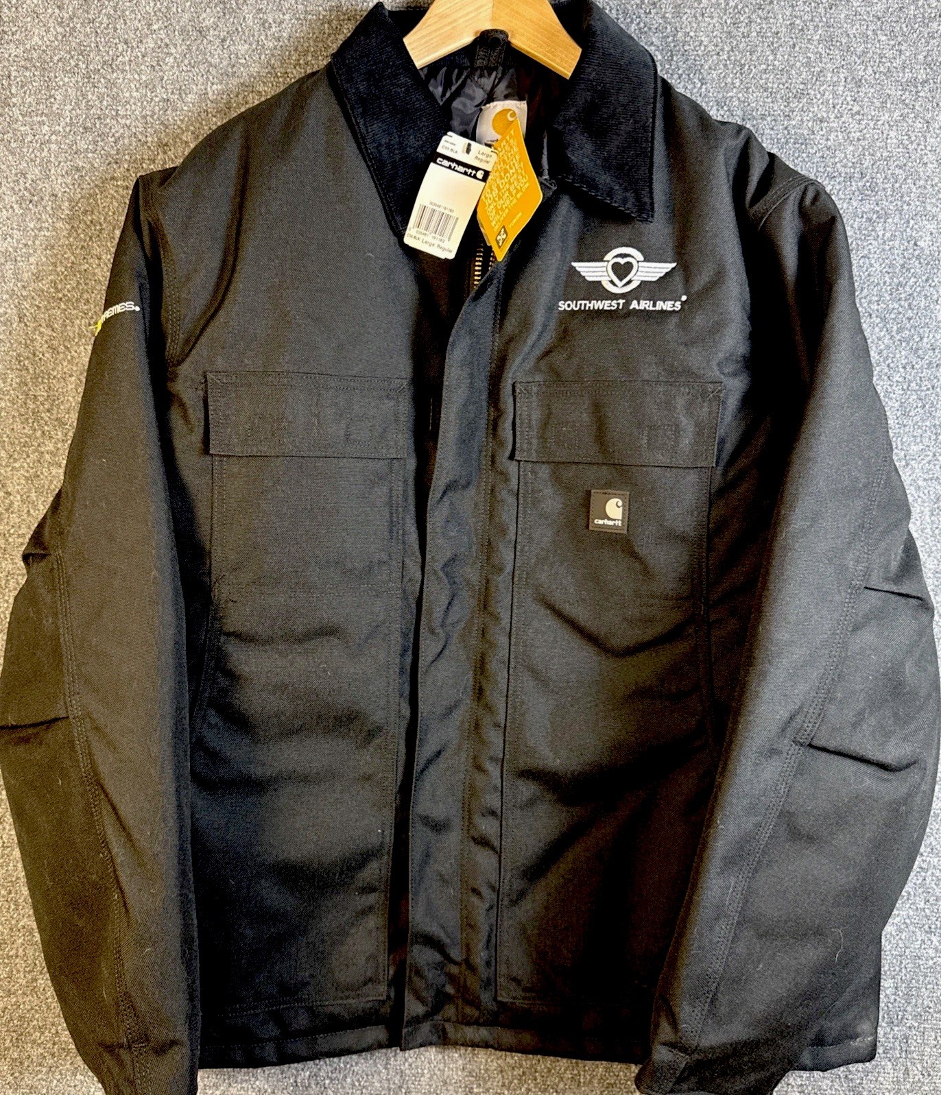NWT Carhartt C55 BLK Yukon Extremes Arctic Coat Large Regular Southwest Airlines