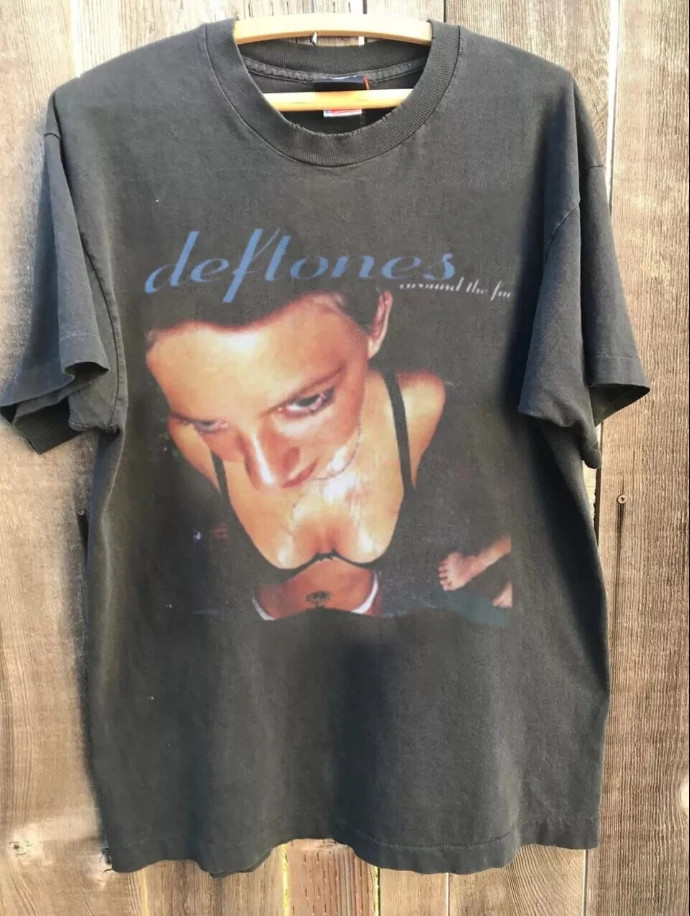 Deftones Around the Fur Band T-shirt, Graphic Charcoal Unisex Tshirt