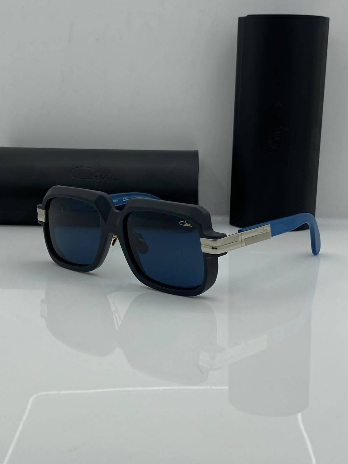 Cazal Sunglasses Matt Blue PLD Silver Glasses