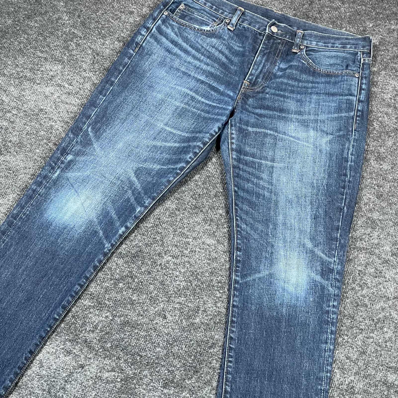 J Crew Men\'s 770 Straight Slim Kaihara Japanese Denim Jeans Size 33x32