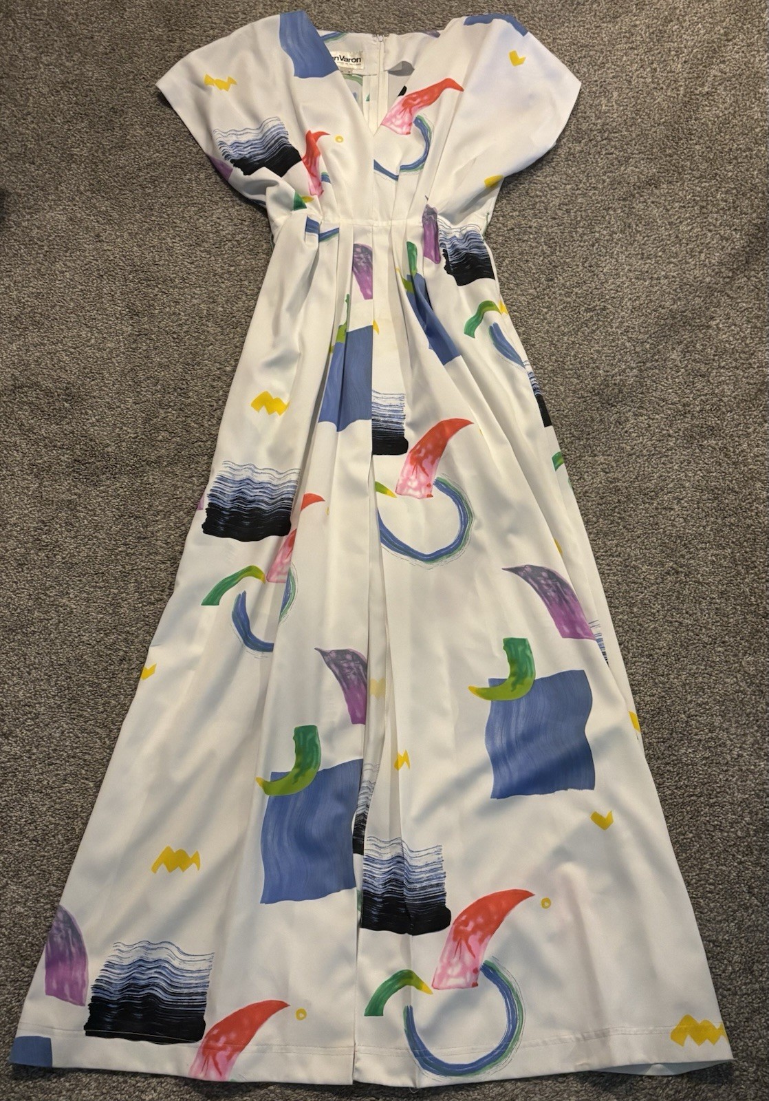 Vintage Jean Varon Dress Size 8 Abstract Pattern
