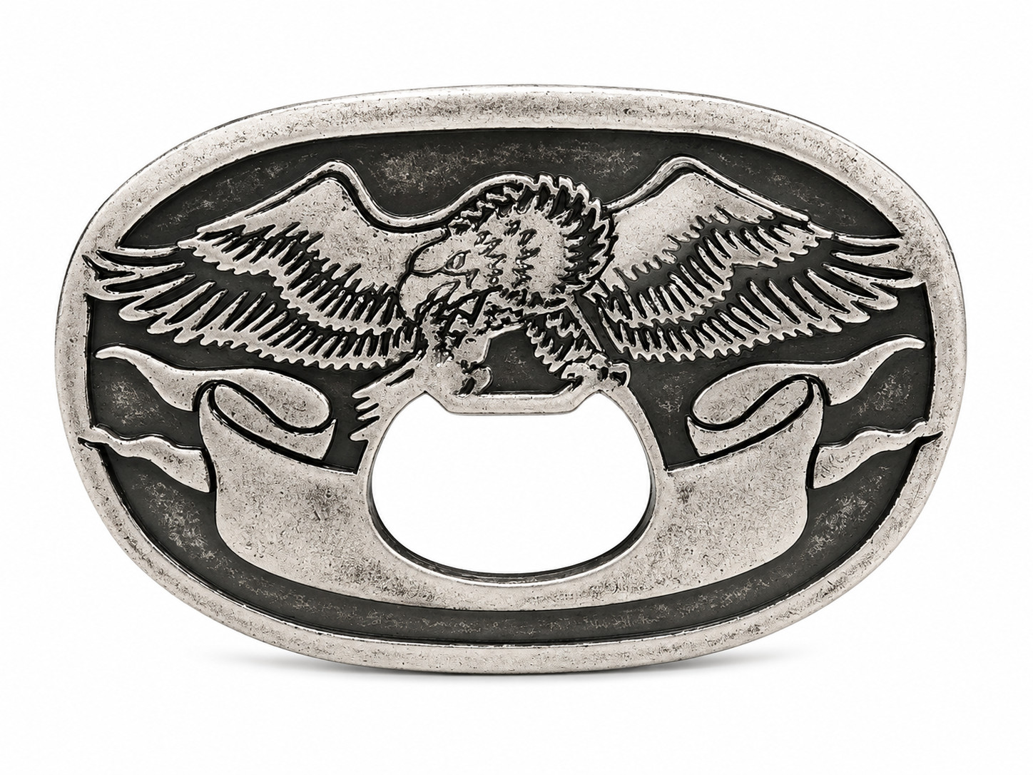 Vintage Americana Eagle Belt Buckle Built-in Beer Bottle Opener Western Mens New