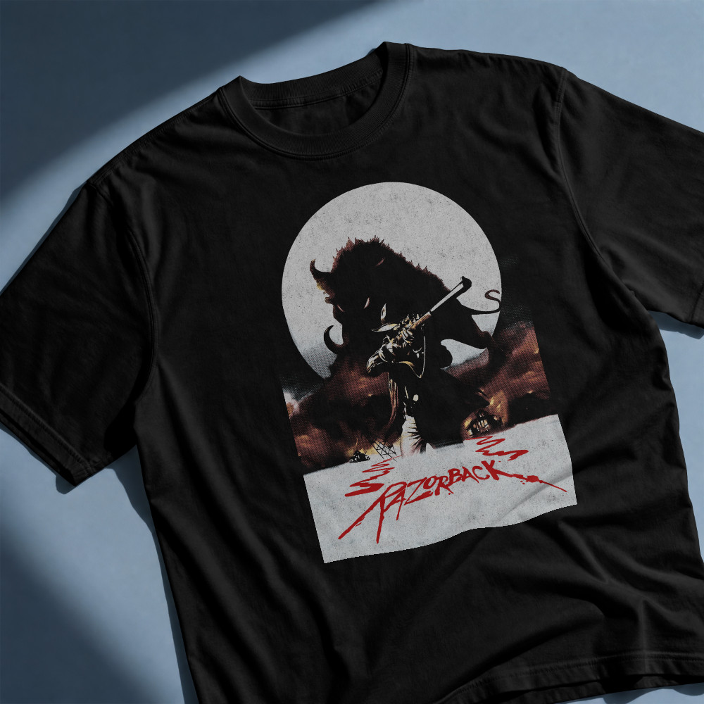 Razorback 1984 Horror Movie Tee - Vintage Killer Boar Poster Shirt - Unisex