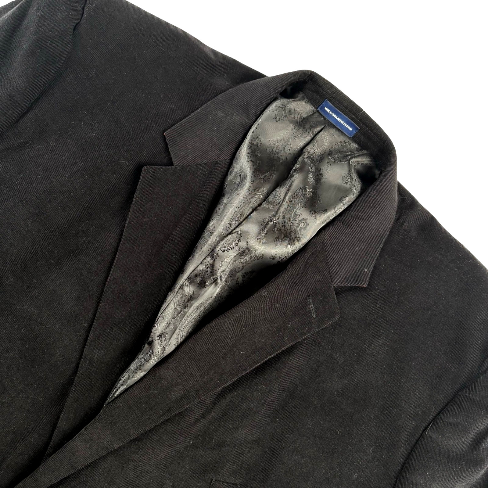 Stafford Men’s Cotton Corduroy Blazer Jacket Black • 58R