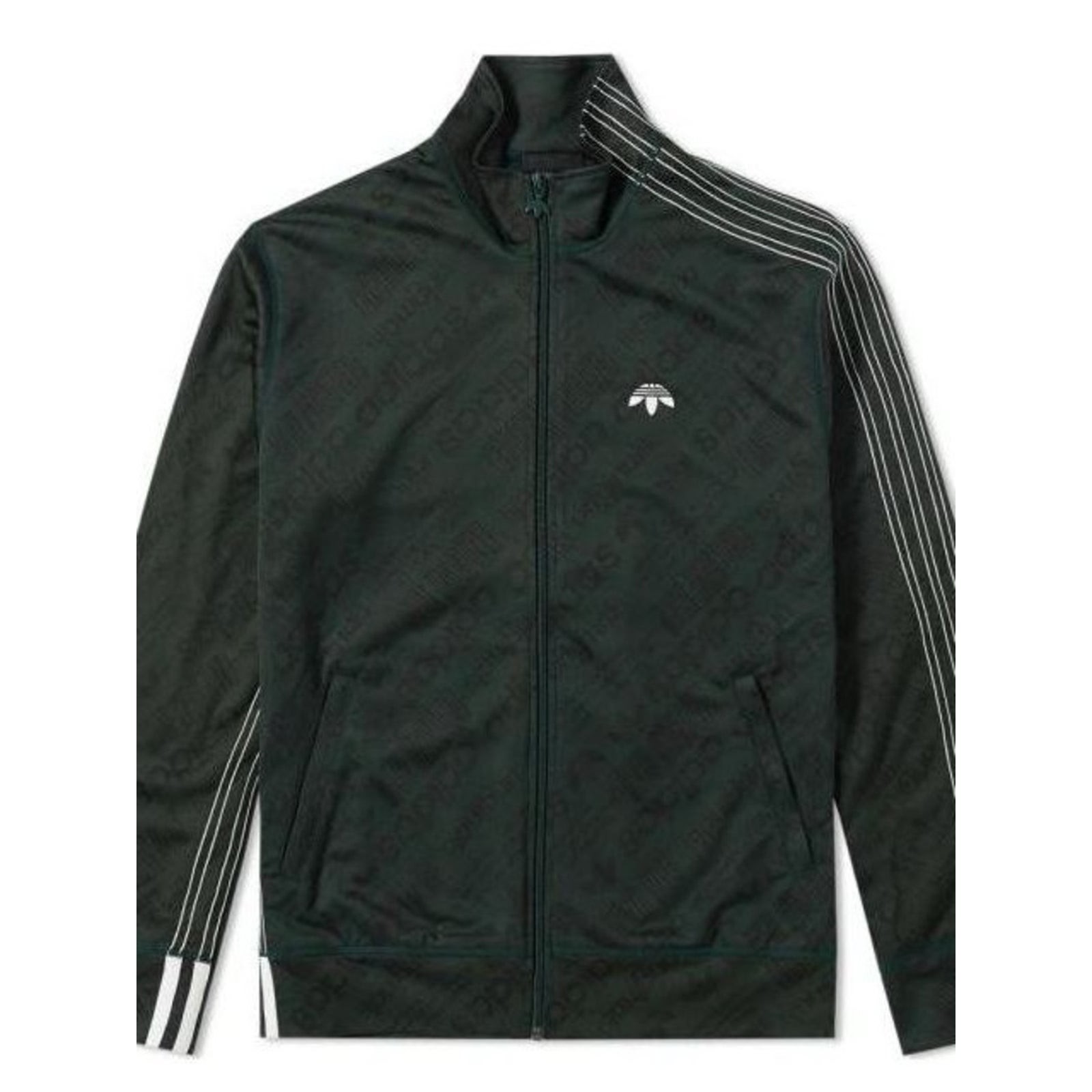 Alexander Wang Black Track-Style Windbreaker with White Stripe Accents