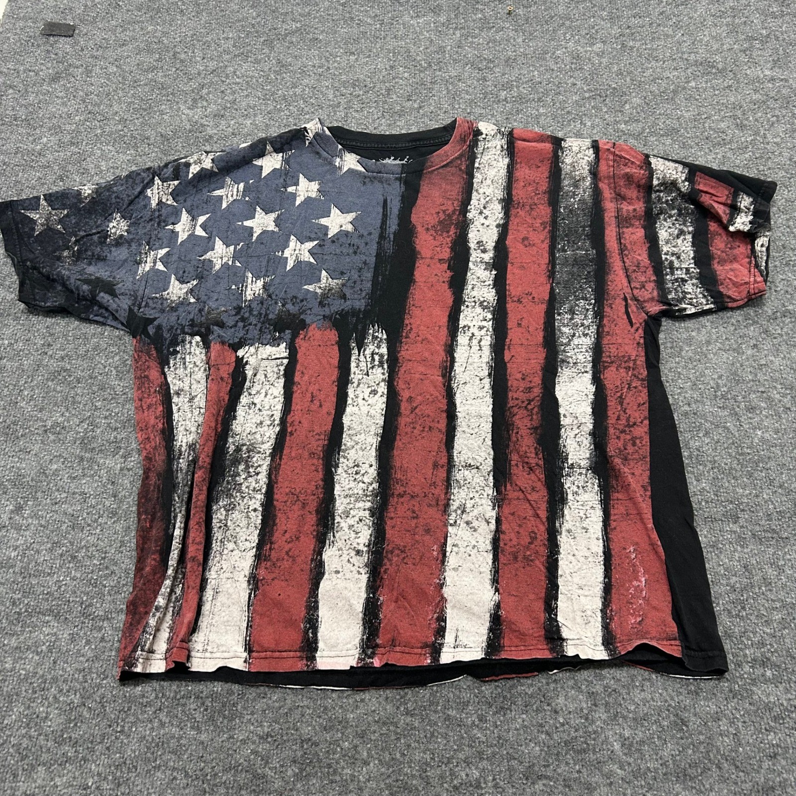 Dom T-Shirt Mens Size 2XL Black American Distressed Graphic Cotton Short Slv