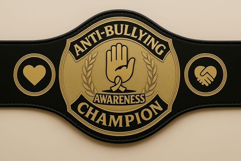 Custom Anti-Bullying Champion Belt | Personalized Awareness Award