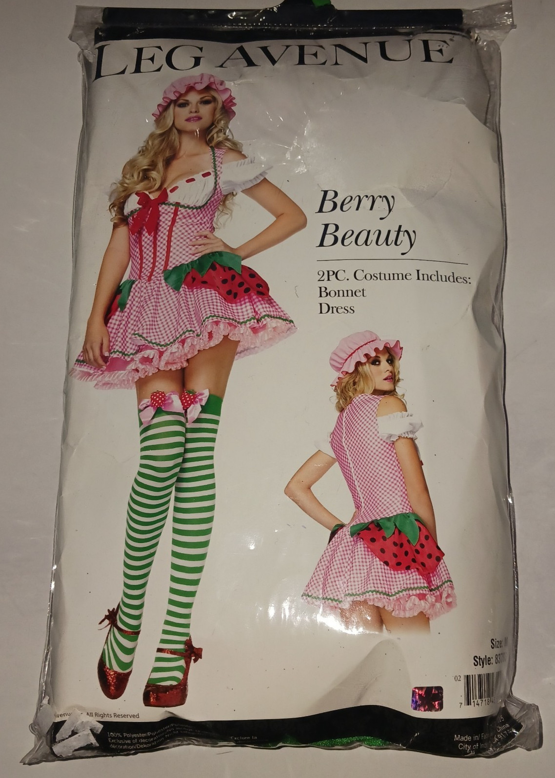 Leg Avenue Strawberry Shortcake Berry Beauty Halloween Costume (Size S & M)