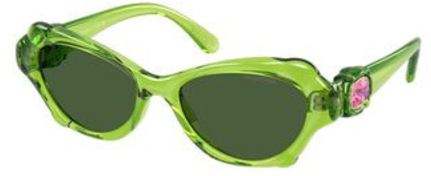 Swarovski SK 6050 Transparent Green / Dark 108971 Size 52 Sunglasses