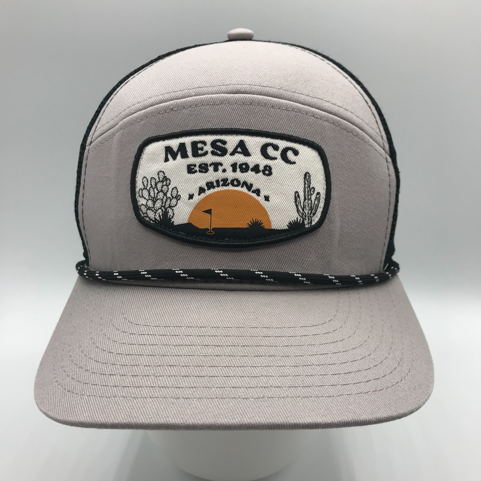 Pukka Adult\'s Gray Mesa CC Arizona Patch Trucker Rope Mesh Back Snapback Cap Hat