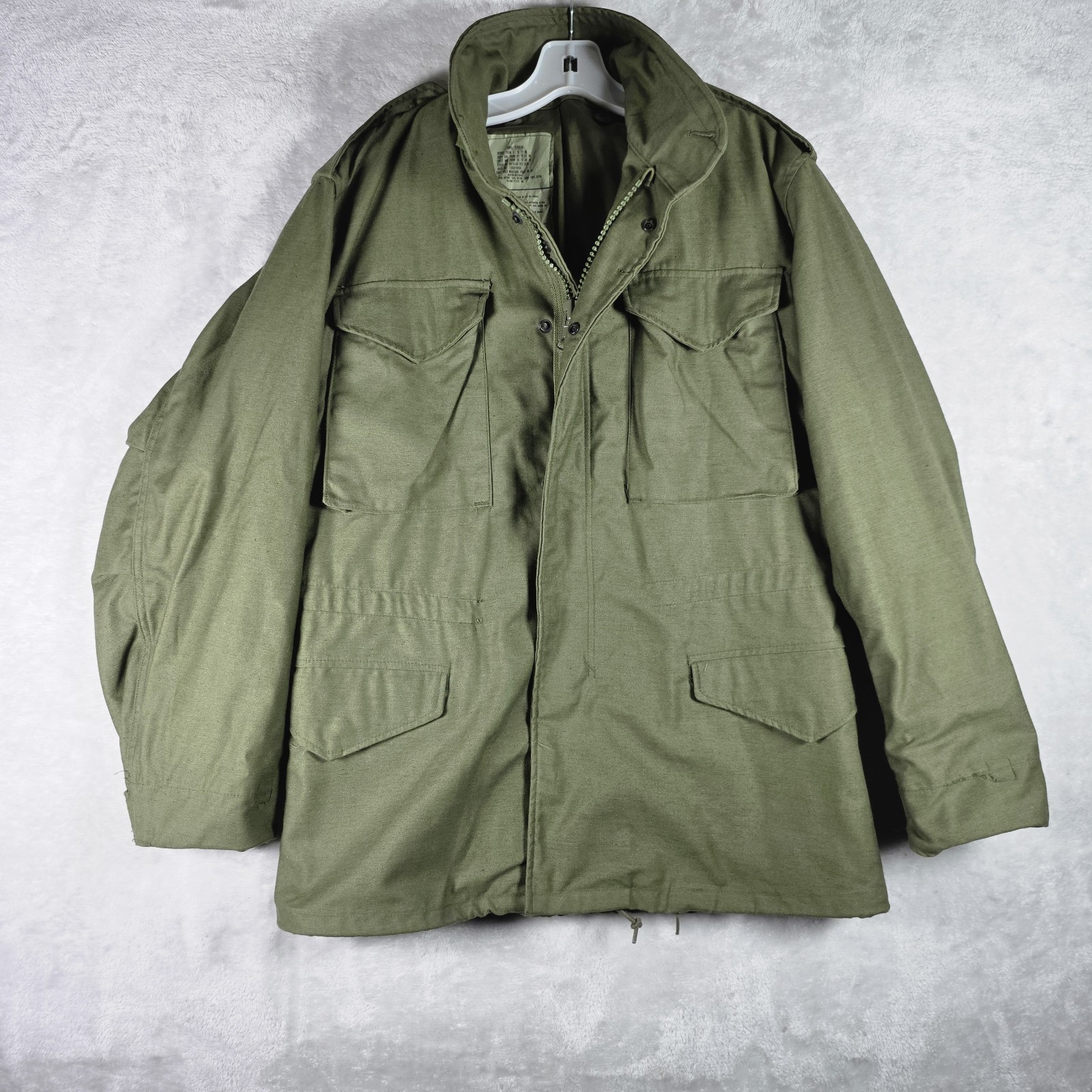 Vintage 1986 US Army M-65 Field Jacket Small Regular S/R OG-107 So-Sew YKK USA