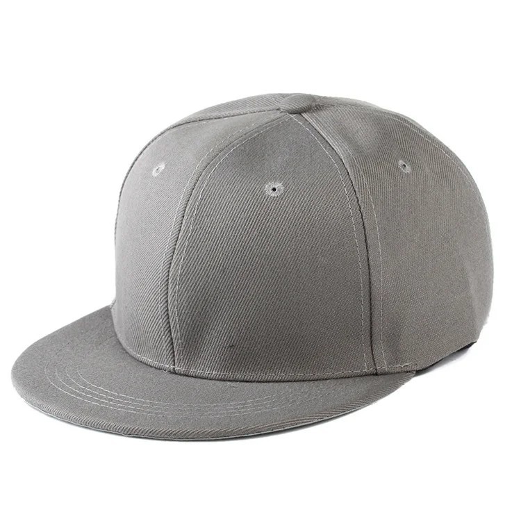 Premium Solid Fitted Cap Baseball Cap Hat, Flat Bill / Brim NEW