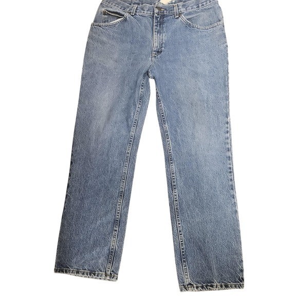 Vintage Lee Jeans Mens 34x31 Classic Straight Leg High Waist Denim 90s Vintage