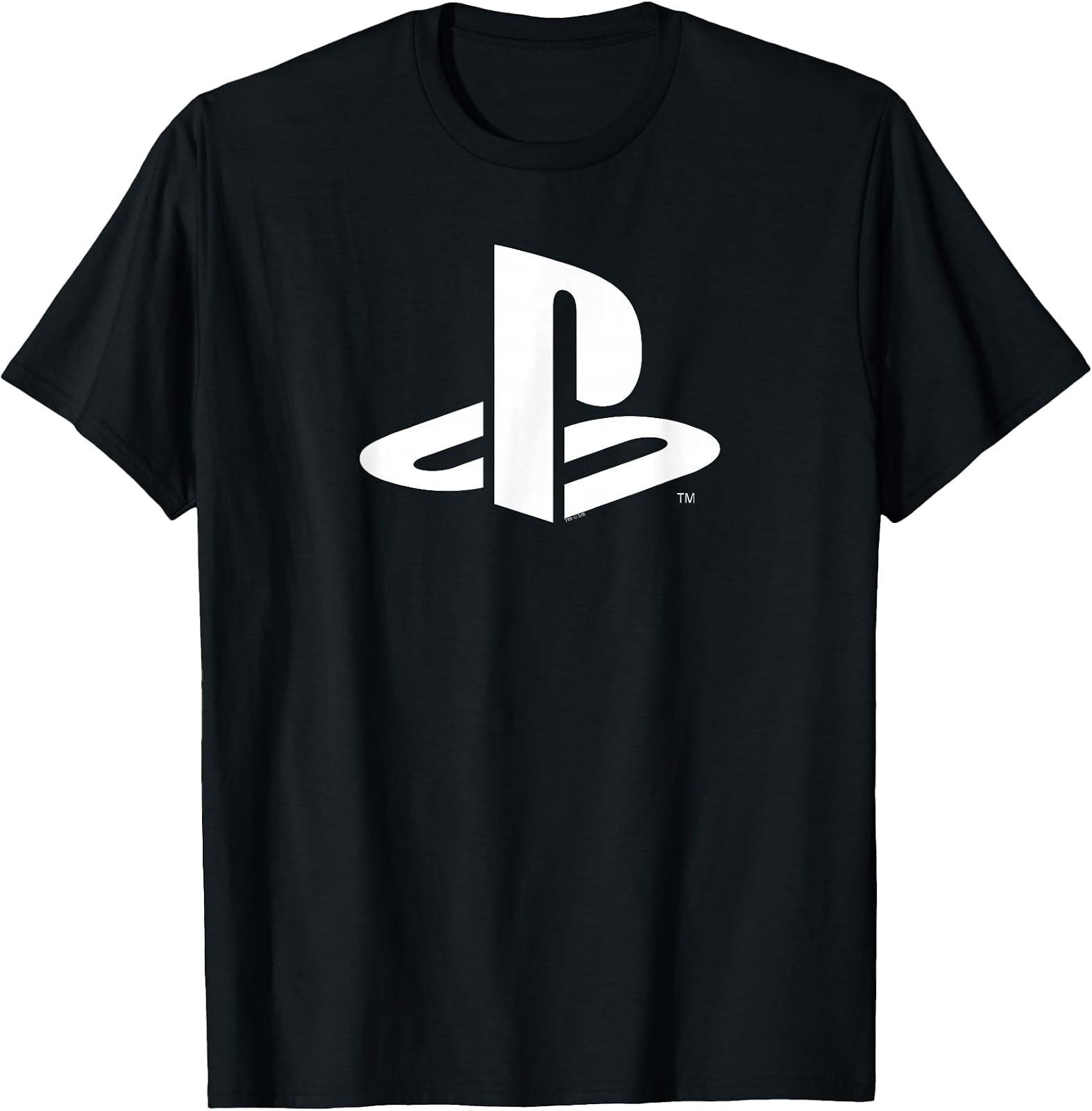 Modern White PlayStation Logo Graphic Tee for Gamers