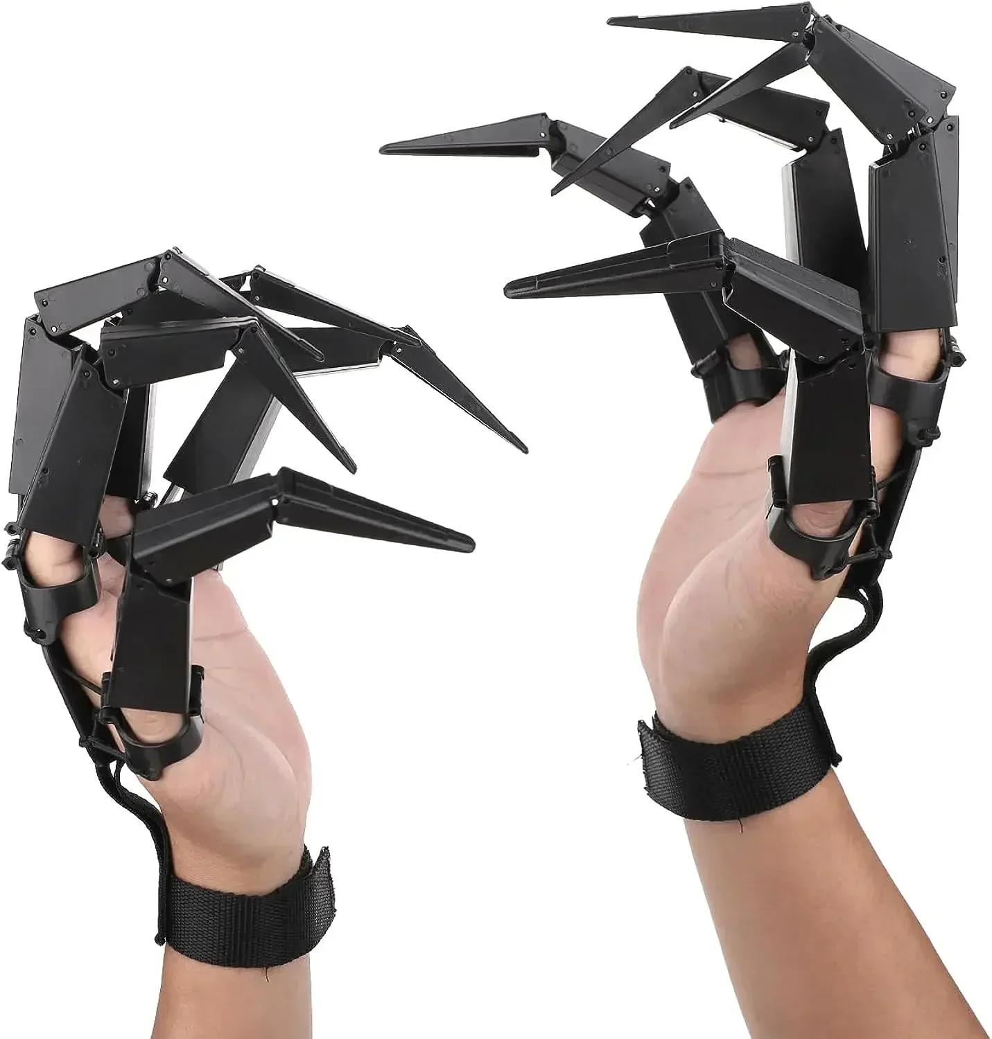 Articulated Skeleton Finger Gloves Realistic Halloween Horror Costume Prop