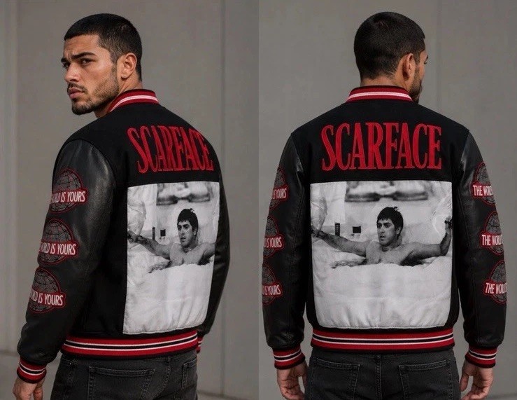 ✅NEW Scarface Varsity Jacket Al Pacino Embroidered Mens Size 2XL NWT